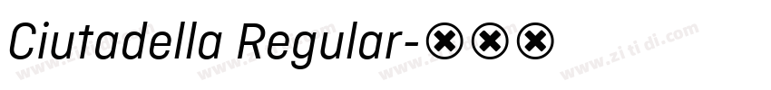 Ciutadella Regular字体转换
